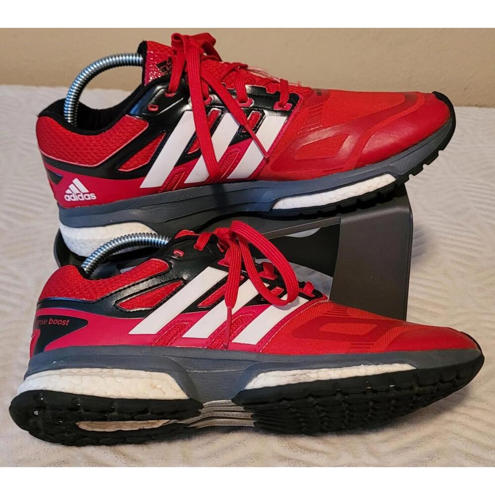 Adidas Response Boost Tech Running Shoes Men's  Size 8.5 B26002. Bold Red